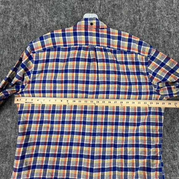 LL Bean Shirt Mens Large Plaid Knit Slightly Fitted‎ Button-Up Business Casual - Picture 4 of 6